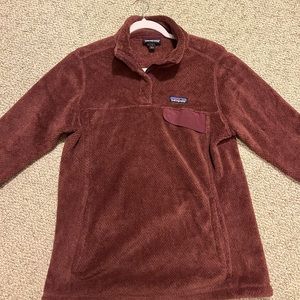 Maroon Patagonia retool snap fleece